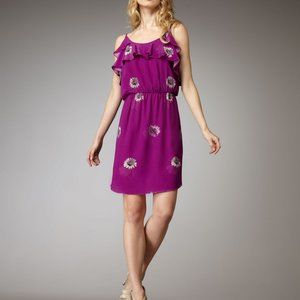 Rebecca Taylor Daisy Print Strappy Dress M…